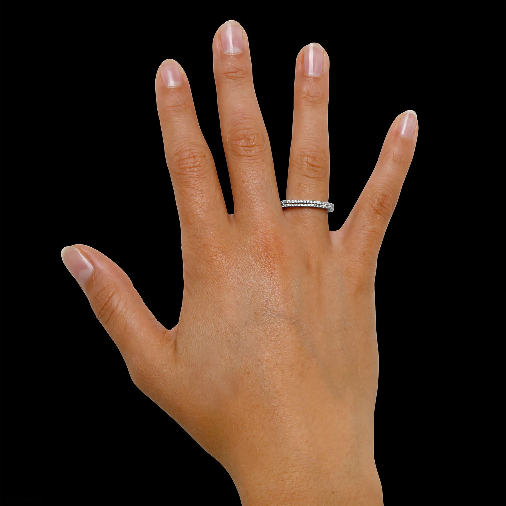 0.26 quilates anillo diamante diseño en oro blanco 