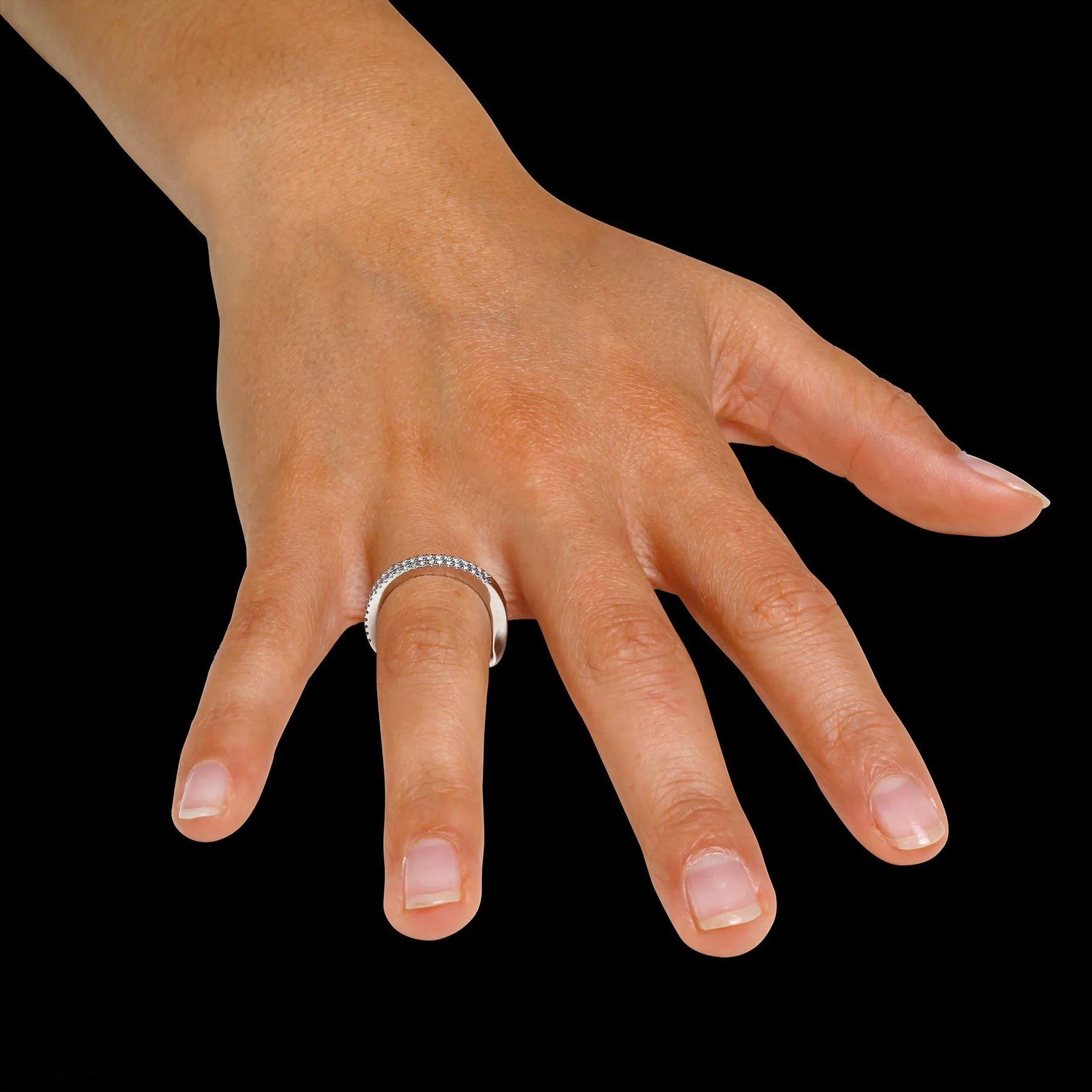 0.26 quilates anillo diamante diseño en oro blanco 