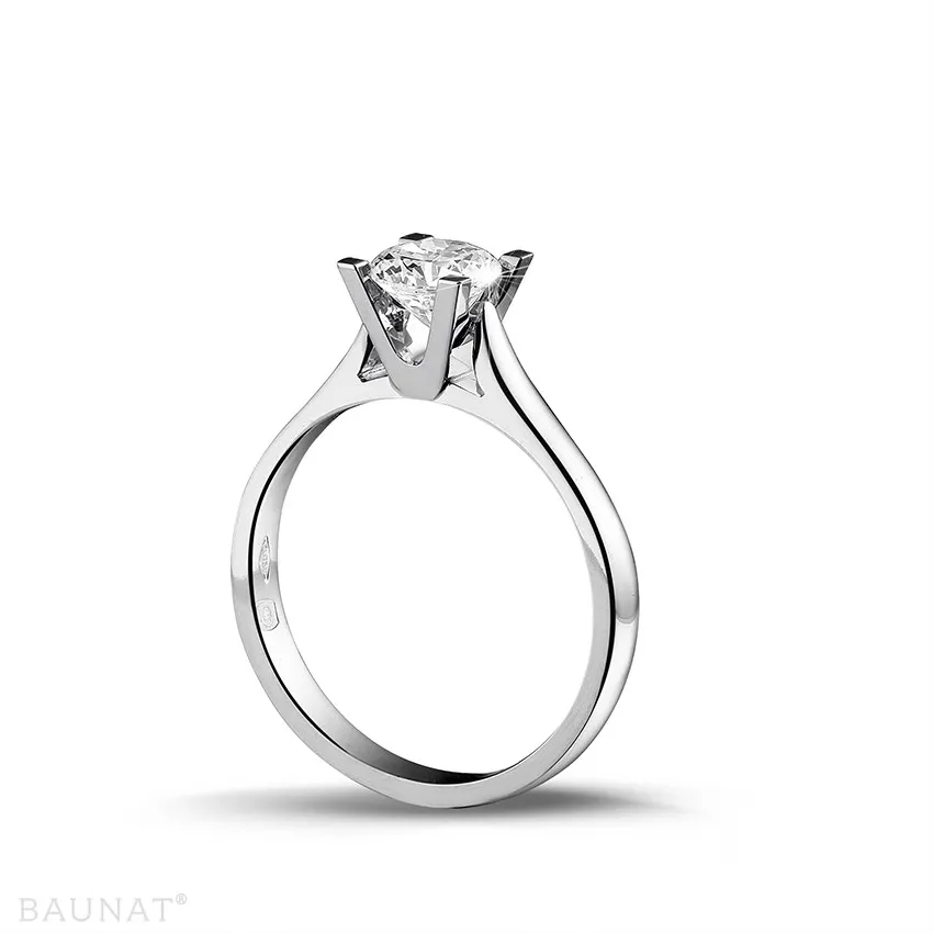 0.70 quilates anillo solitario diamante de oro blanco 