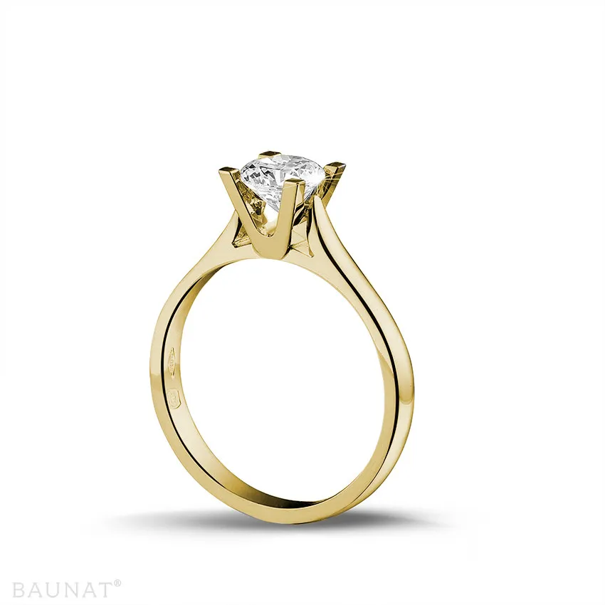 0.70 quilates anillo solitario diamante en oro amarillo 