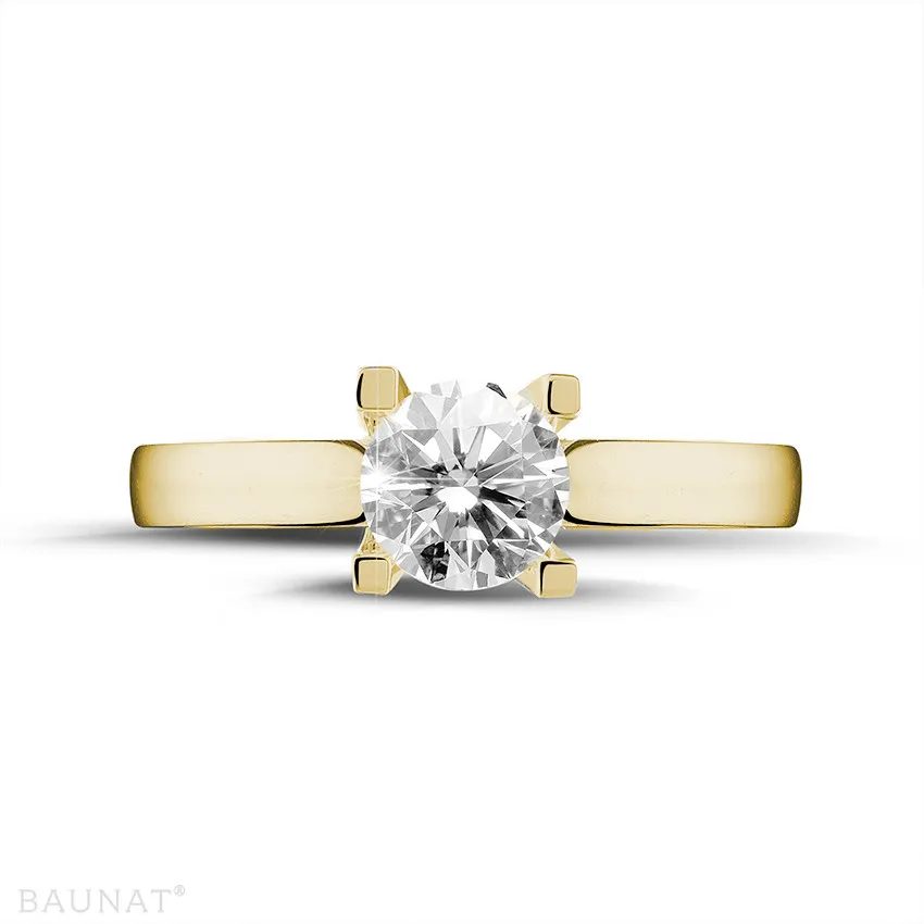 0.70 quilates anillo solitario diamante en oro amarillo 
