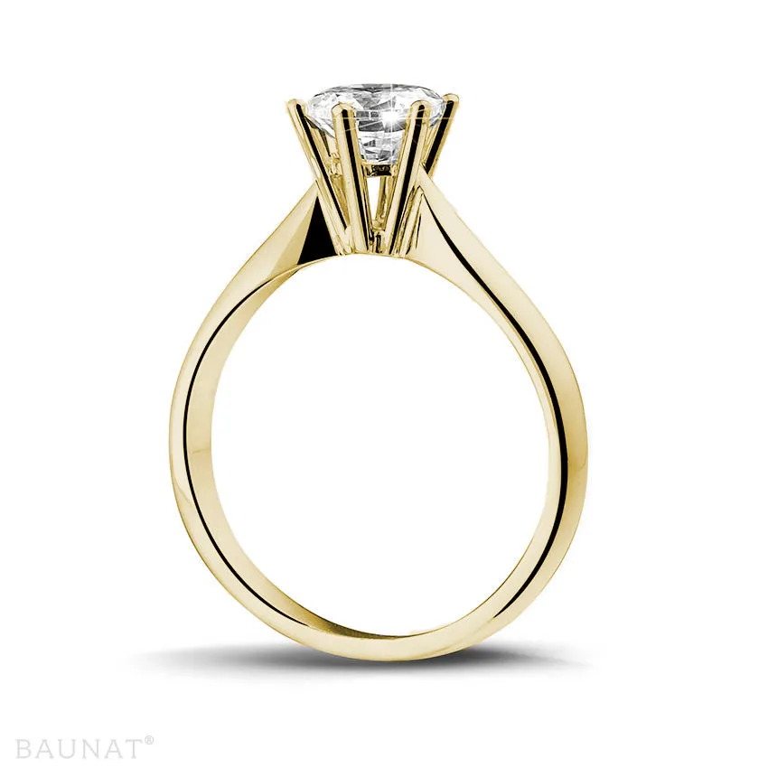 0.90 quilates anillo solitario diamante en oro amarillo 