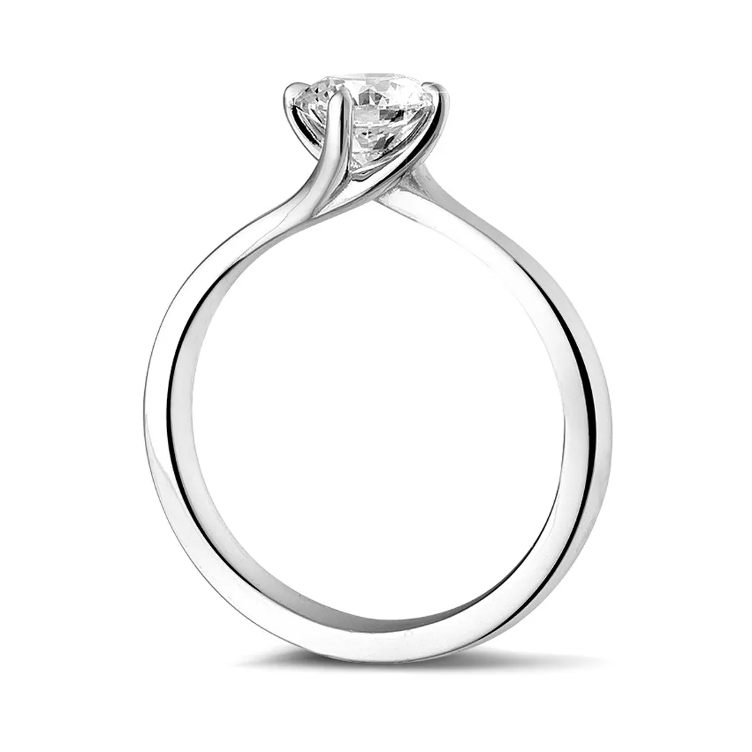 1.00 quilates anillo solitario diamante de oro blanco 