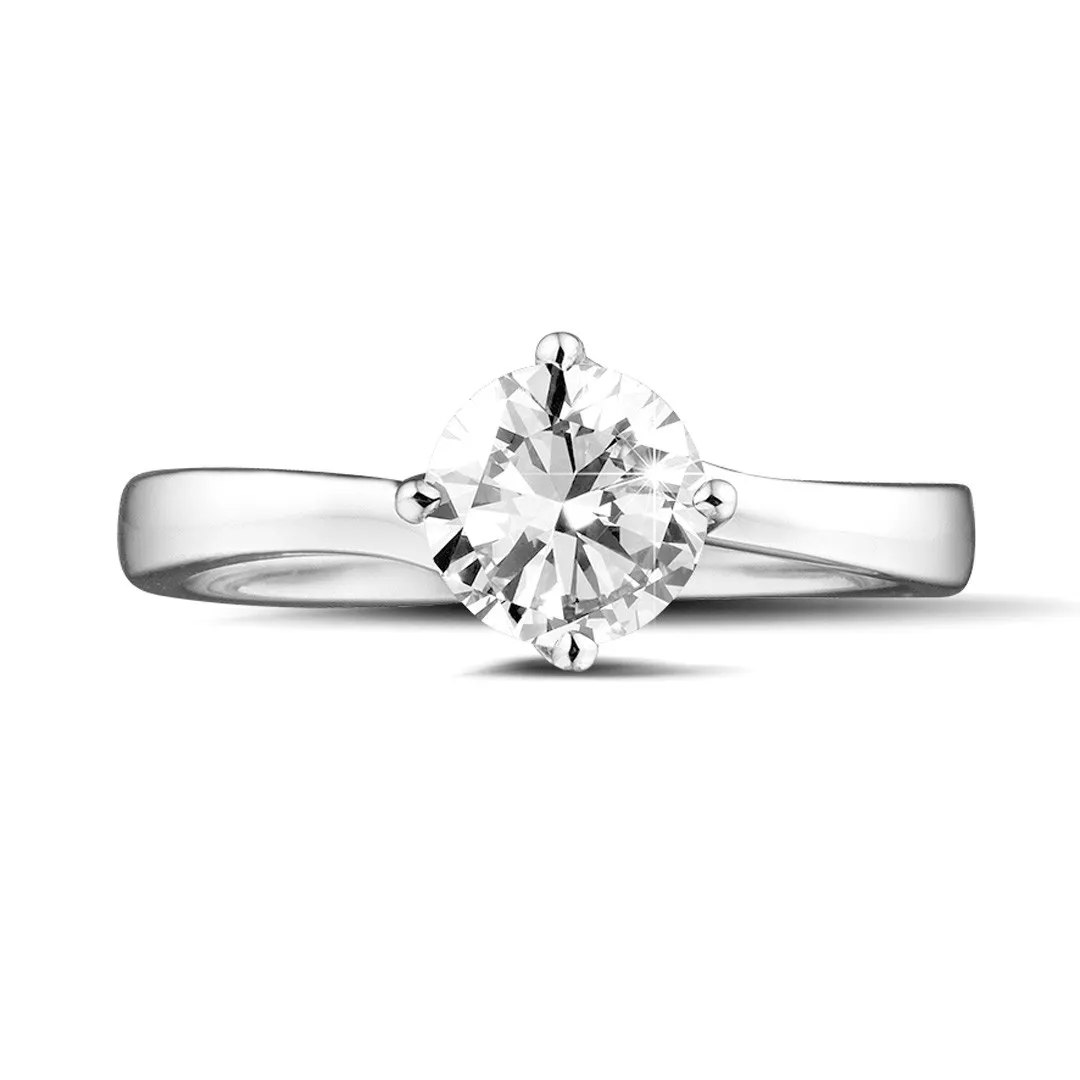 1.00 quilates anillo solitario diamante de oro blanco 