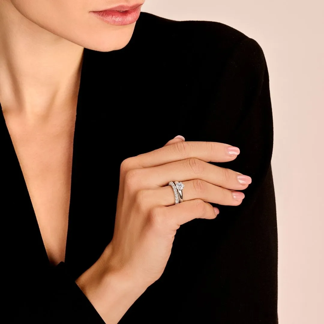 1.25 quilates anillo solitario diamante con 6 grapas en oro amarillo 