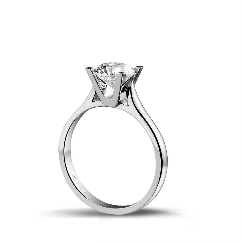 1.25 quilates anillo solitario diamante de oro blanco 
