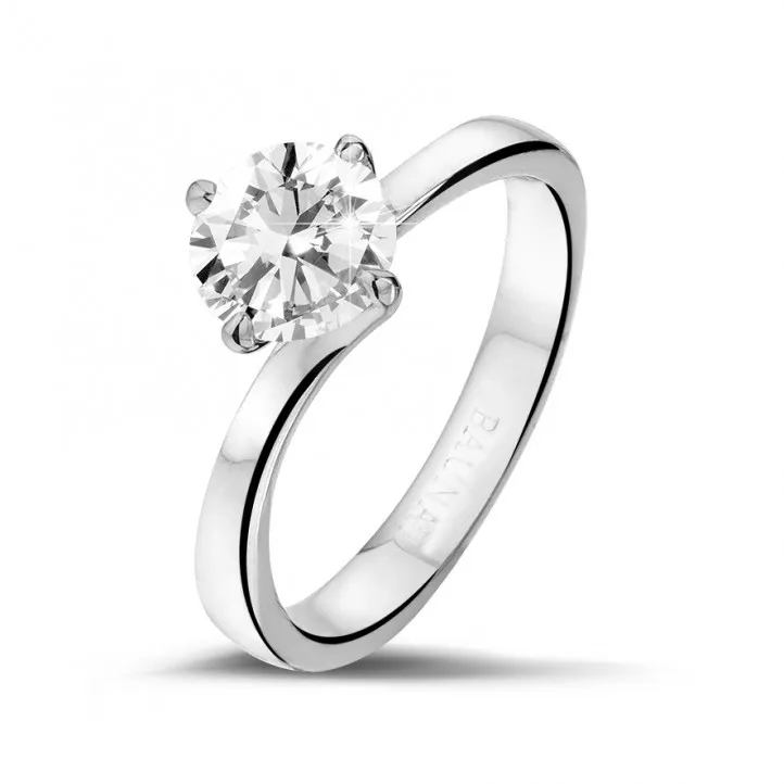 1.25 quilates anillo solitario diamante en platino 