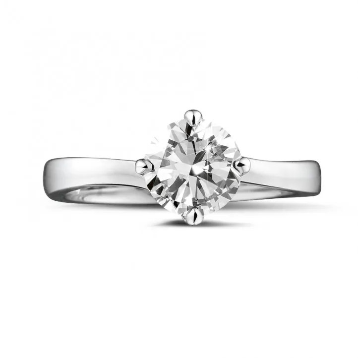 1.25 quilates anillo solitario diamante en platino 
