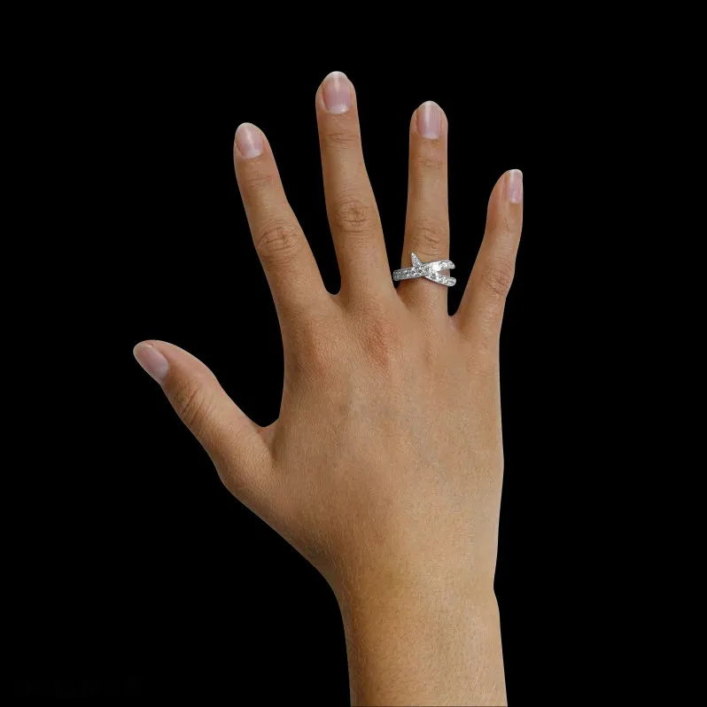 1.40 quilates anillo diamante diseño en oro rojo 