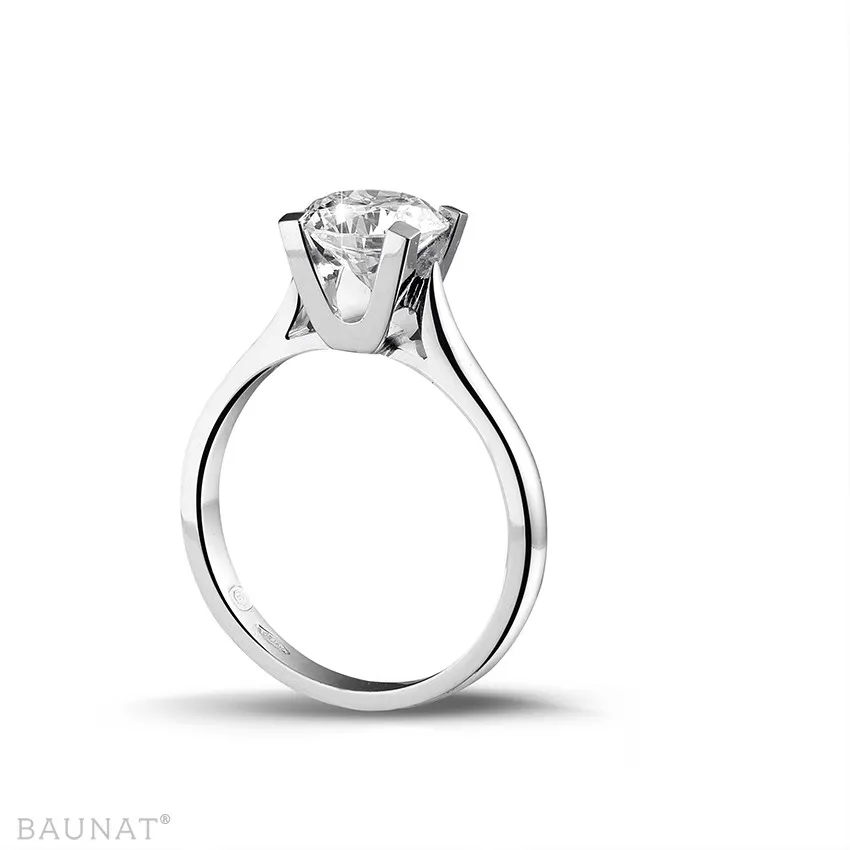 1.50 quilates anillo solitario diamante de oro blanco 
