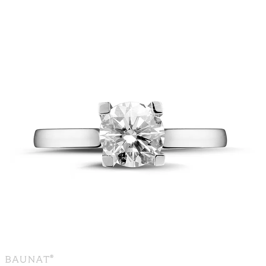 1.50 quilates anillo solitario diamante de oro blanco 