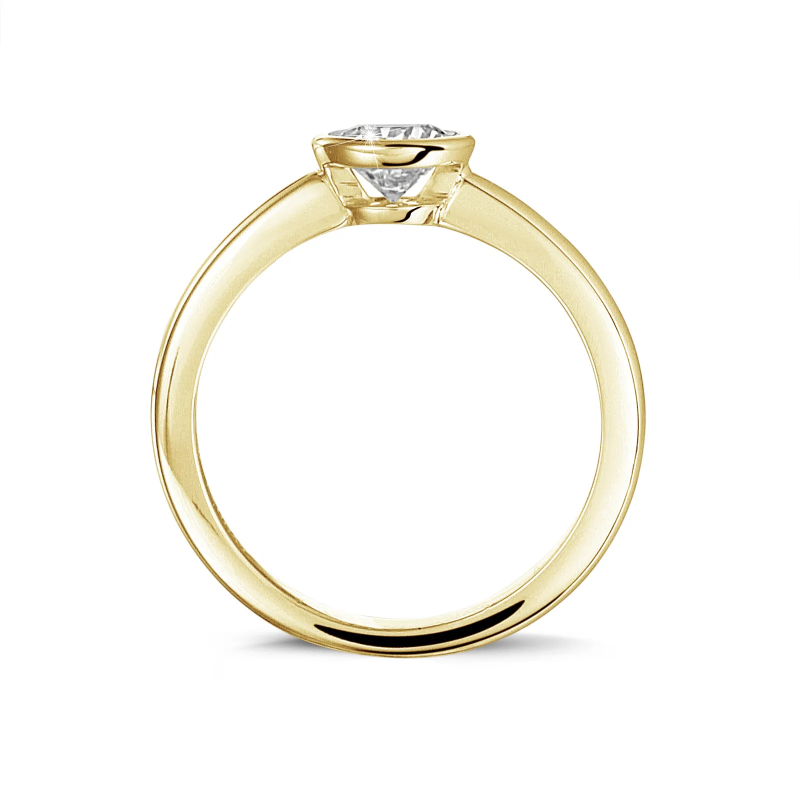 1.50 quilates anillo solitario en oro amarillo con un diamante redondo 