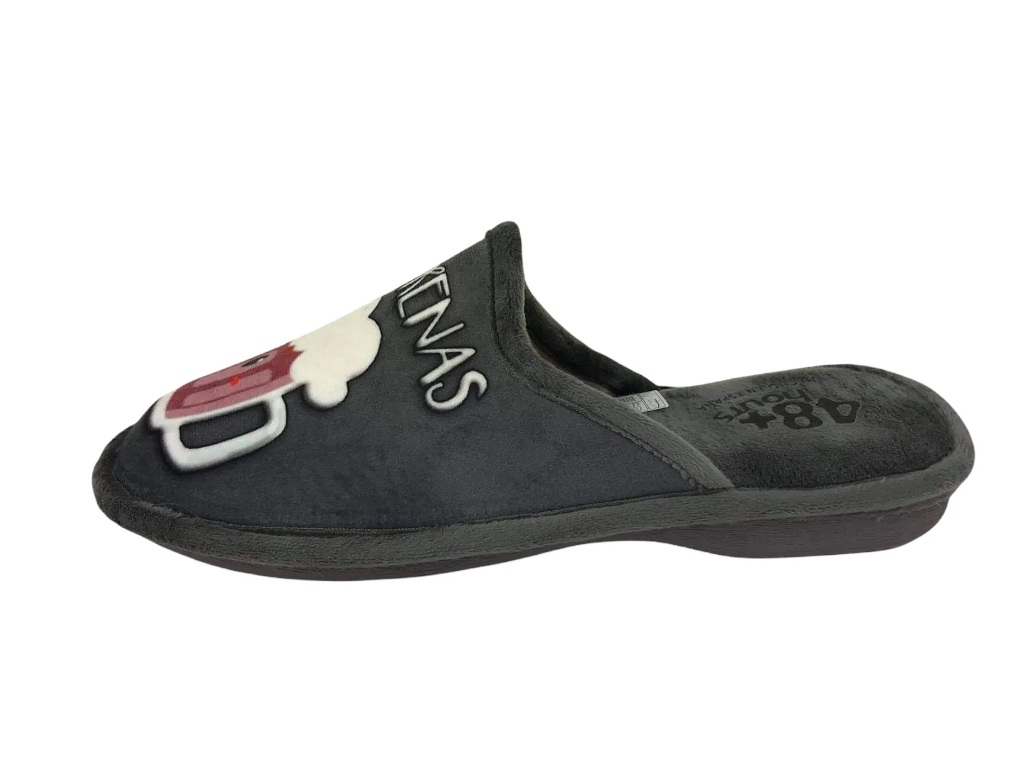 48Hours | Zapatillas casa descalzas divertidas hombre gris Rubias y Morenas gris