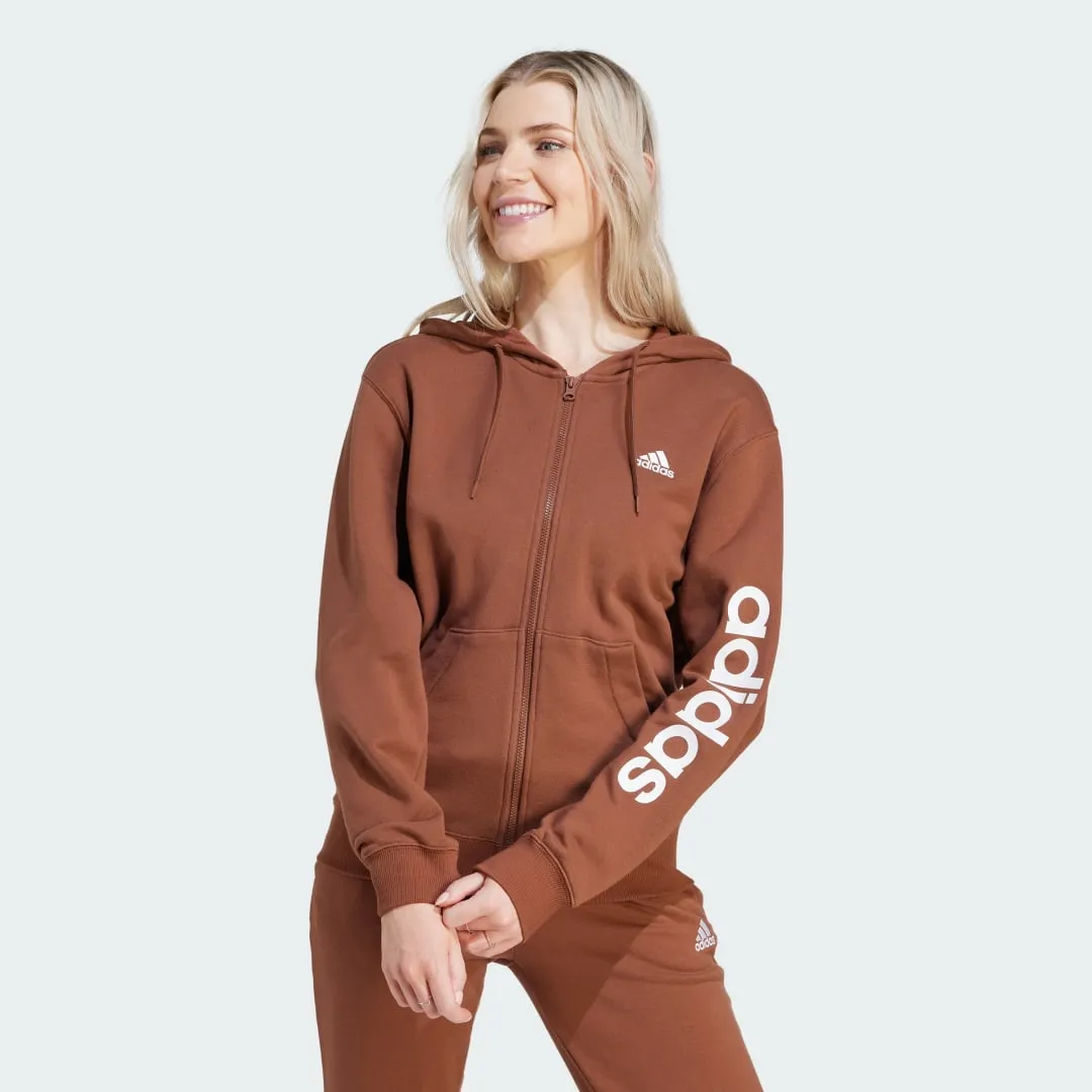 ADIDAS PERFORMANCE SPORTSWEAR ESSENTIALS LINEAR FULLZIP FRENCH TERRY HOODIE