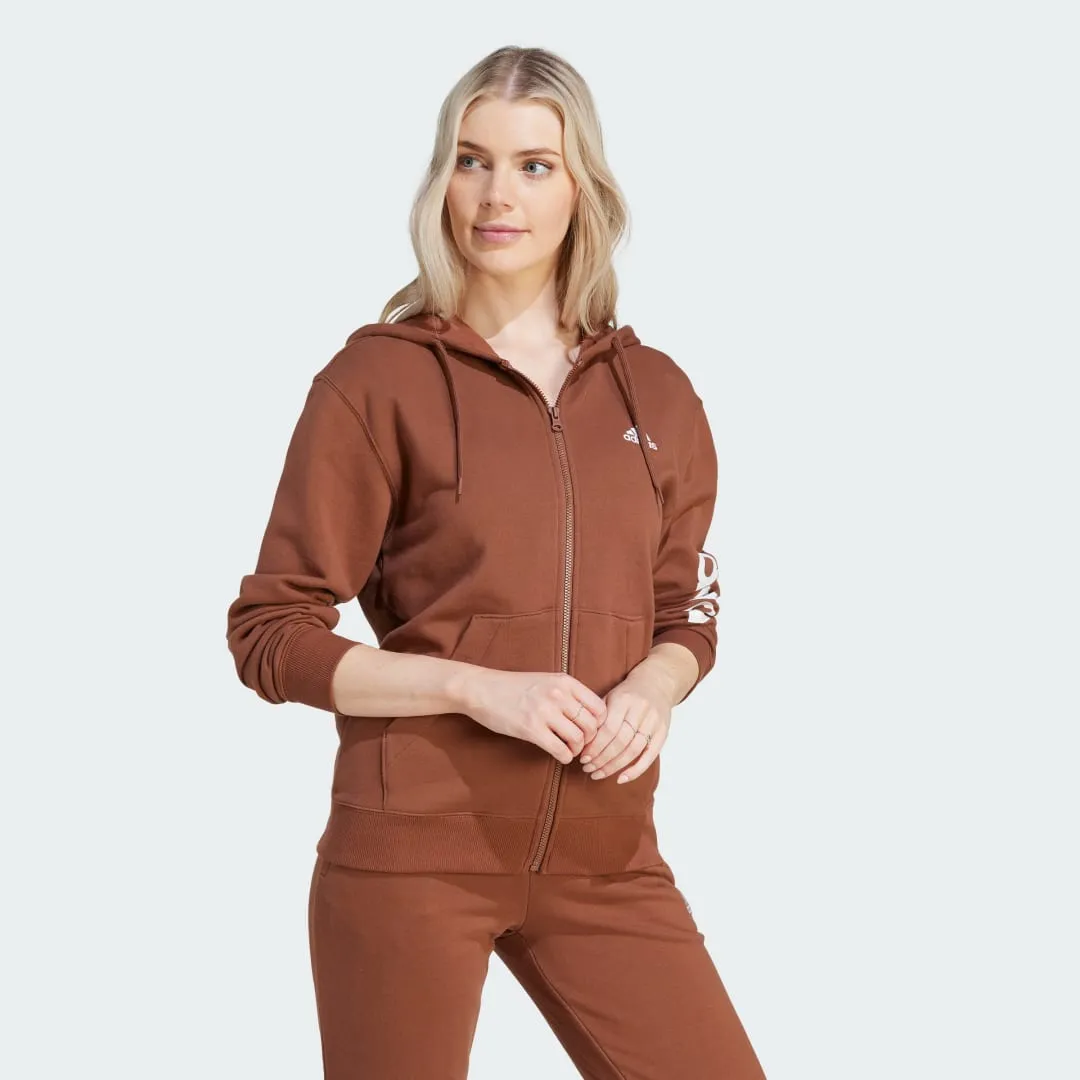 ADIDAS PERFORMANCE SPORTSWEAR ESSENTIALS LINEAR FULLZIP FRENCH TERRY HOODIE