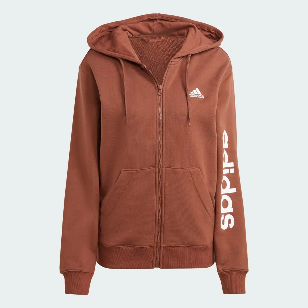 ADIDAS PERFORMANCE SPORTSWEAR ESSENTIALS LINEAR FULLZIP FRENCH TERRY HOODIE