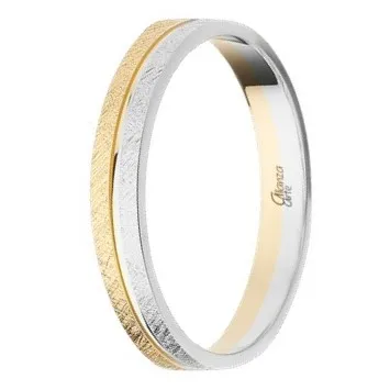 Alianza Oro Blanco y Amarillo 3 mm.