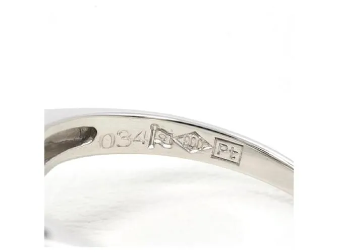& Other Stories Anillo de diamante de platino PT900 11.5 en excelente estado Plata 