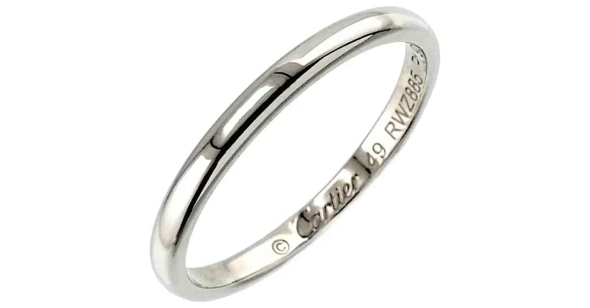 Anillo de banda clásica de platino Cartier 1895 