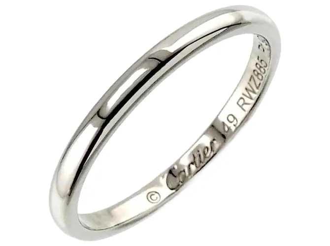 Anillo de banda clásica de platino Cartier 1895 