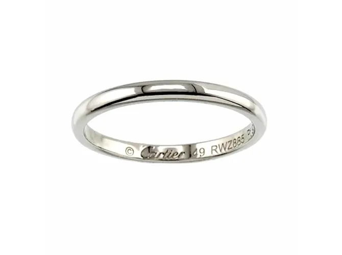 Anillo de banda clásica de platino Cartier 1895 