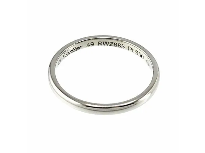 Anillo de banda clásica de platino Cartier 1895 