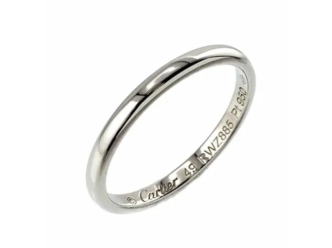 Anillo de banda clásica de platino Cartier 1895 