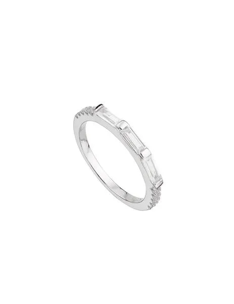 anillo itemporality baguette plata