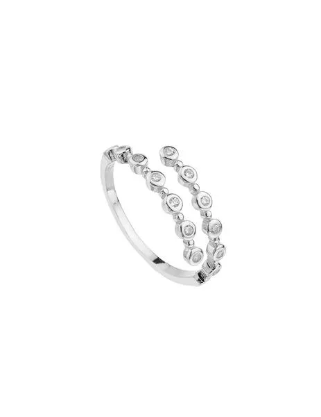 anillo itemporality doble corona plata