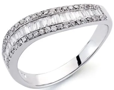 Anillo Oro Blanco y Diamantes