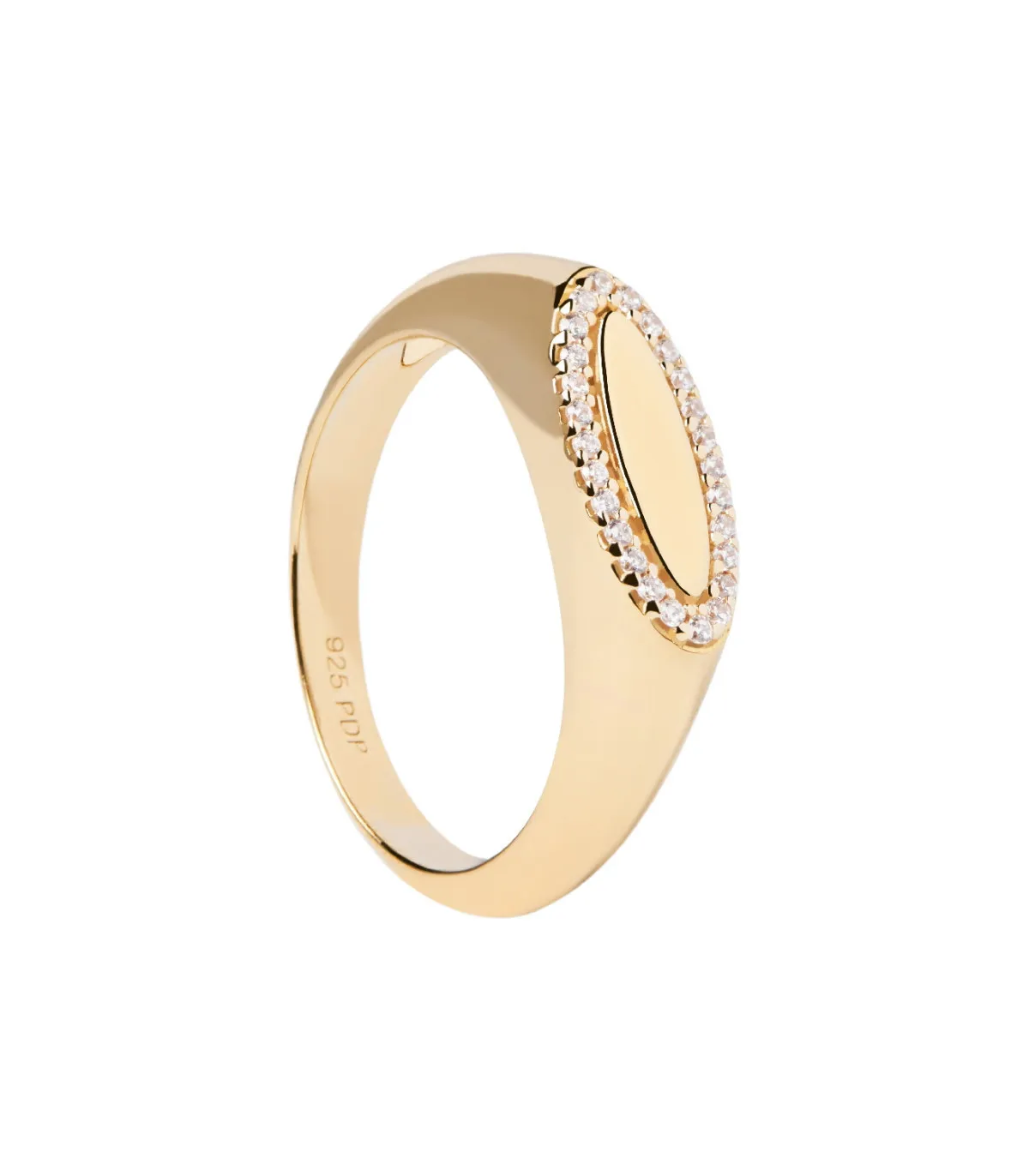 ANILLO PDPAOLA SELLO LACE CON CIRCONITAS  AN01629