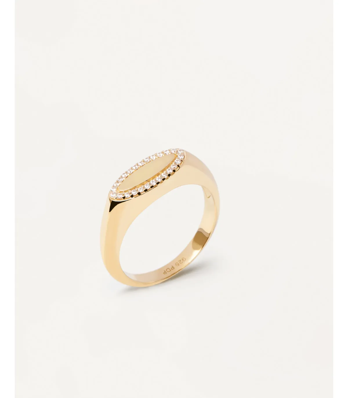 ANILLO PDPAOLA SELLO LACE CON CIRCONITAS  AN01629