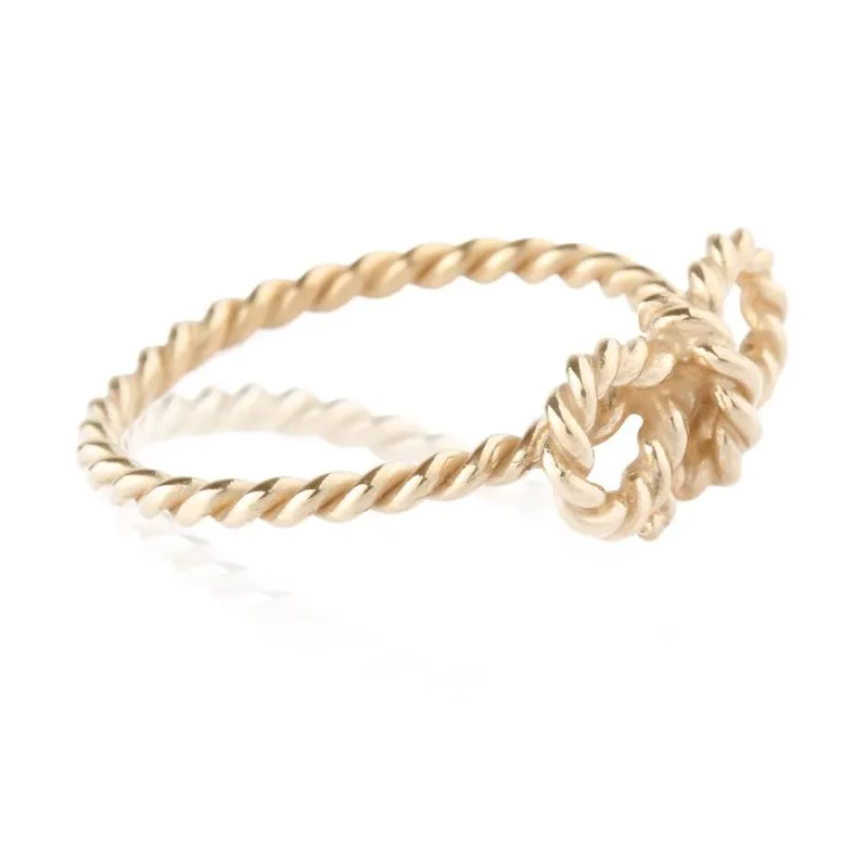 Anillo plata de ley lazo