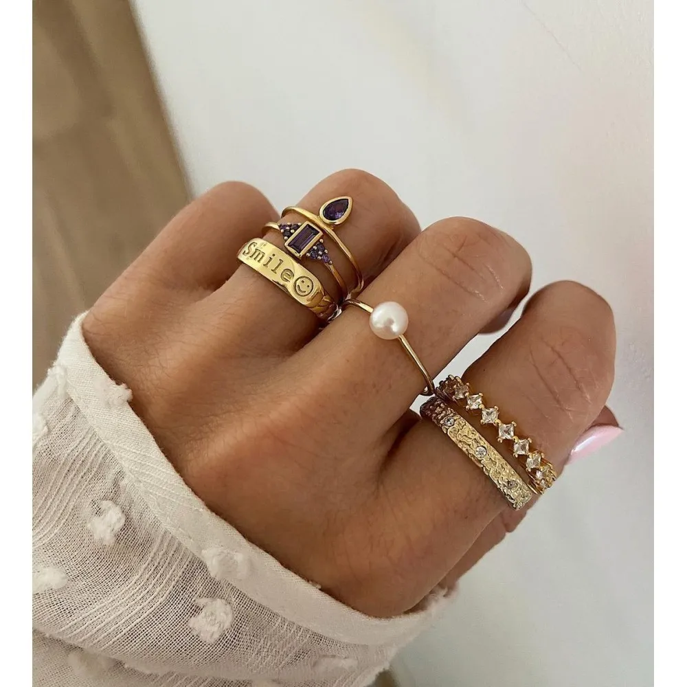 Anillo Provence Lavanda Oro