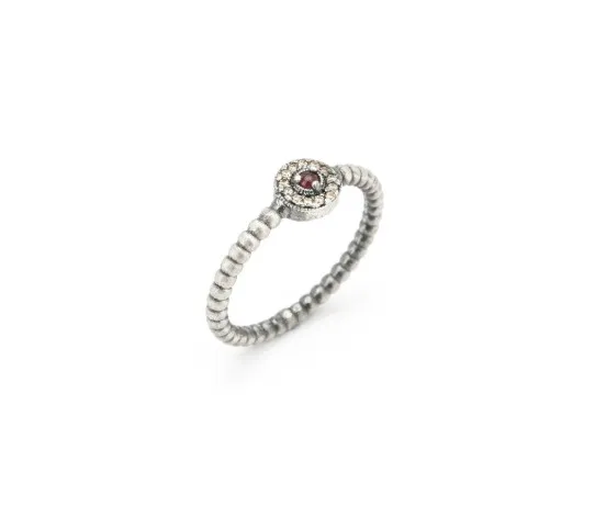 ANILLO RAIVE GRANATE Y CIRCONITAS CAVA MIN06