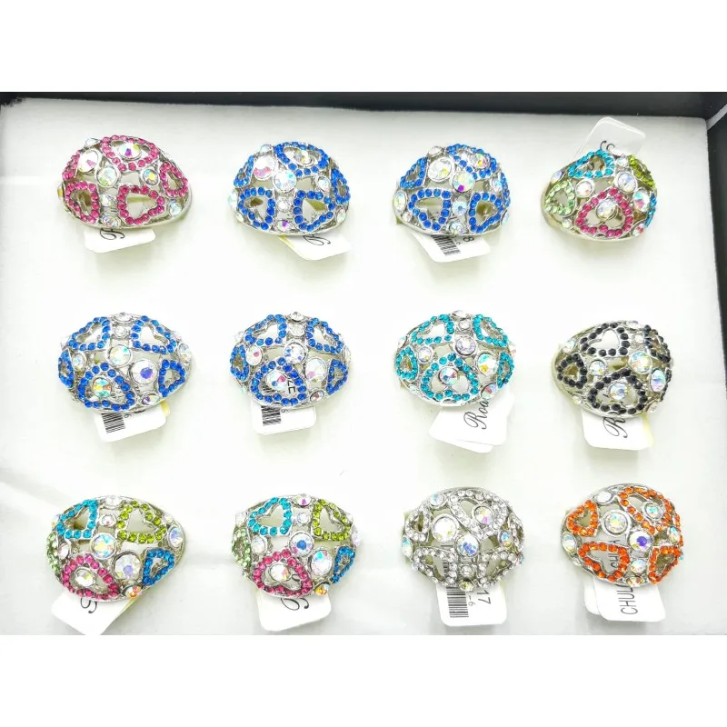 Anillos de rodio corazón