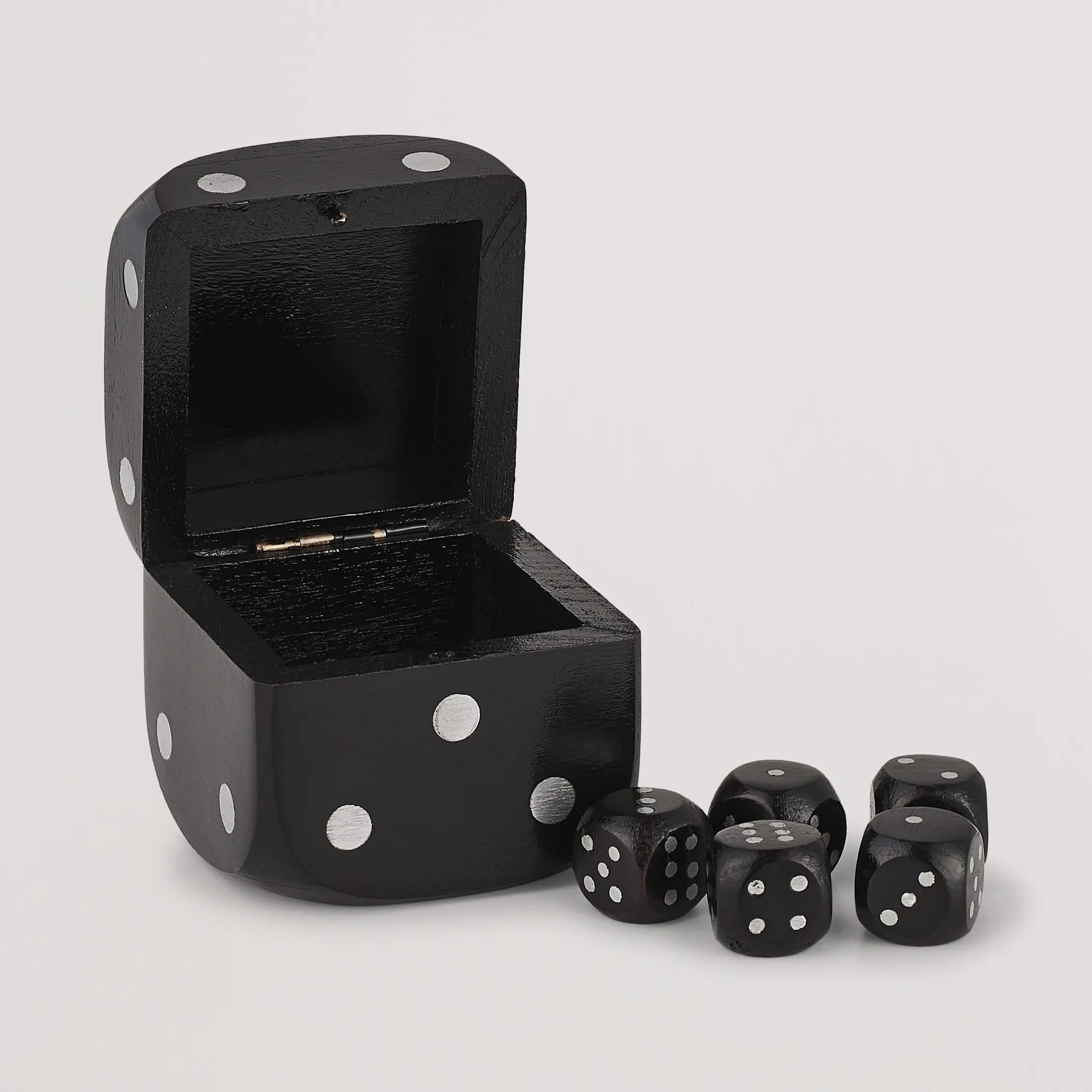 Authentic Models Wooden Dice Box Black