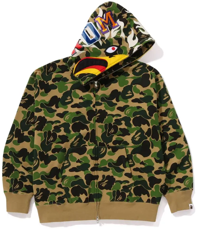 BAPE Bape x READYMADE ABC Camo Eagle Relaxed Fit Full Zip Hoodie Green