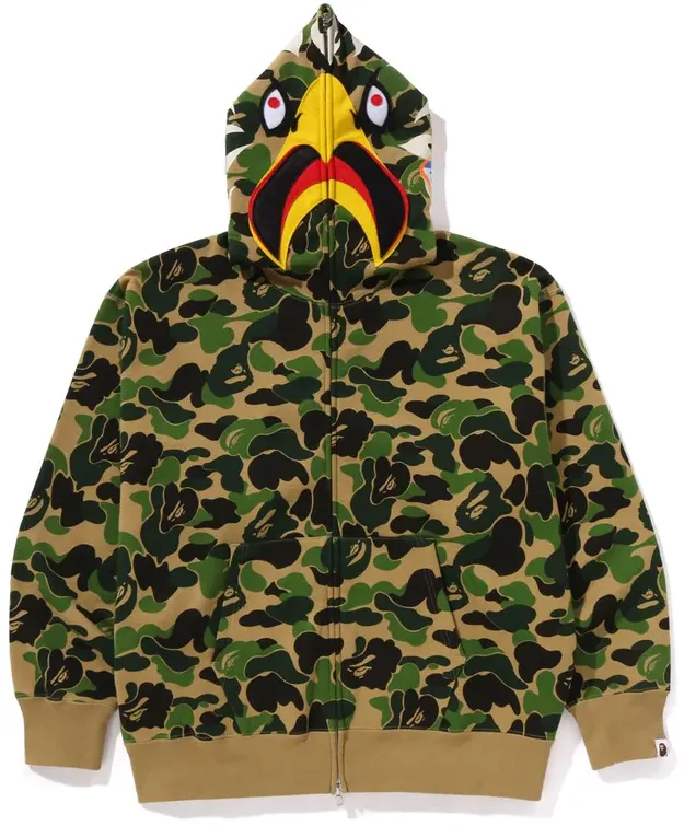 BAPE Bape x READYMADE ABC Camo Eagle Relaxed Fit Full Zip Hoodie Green