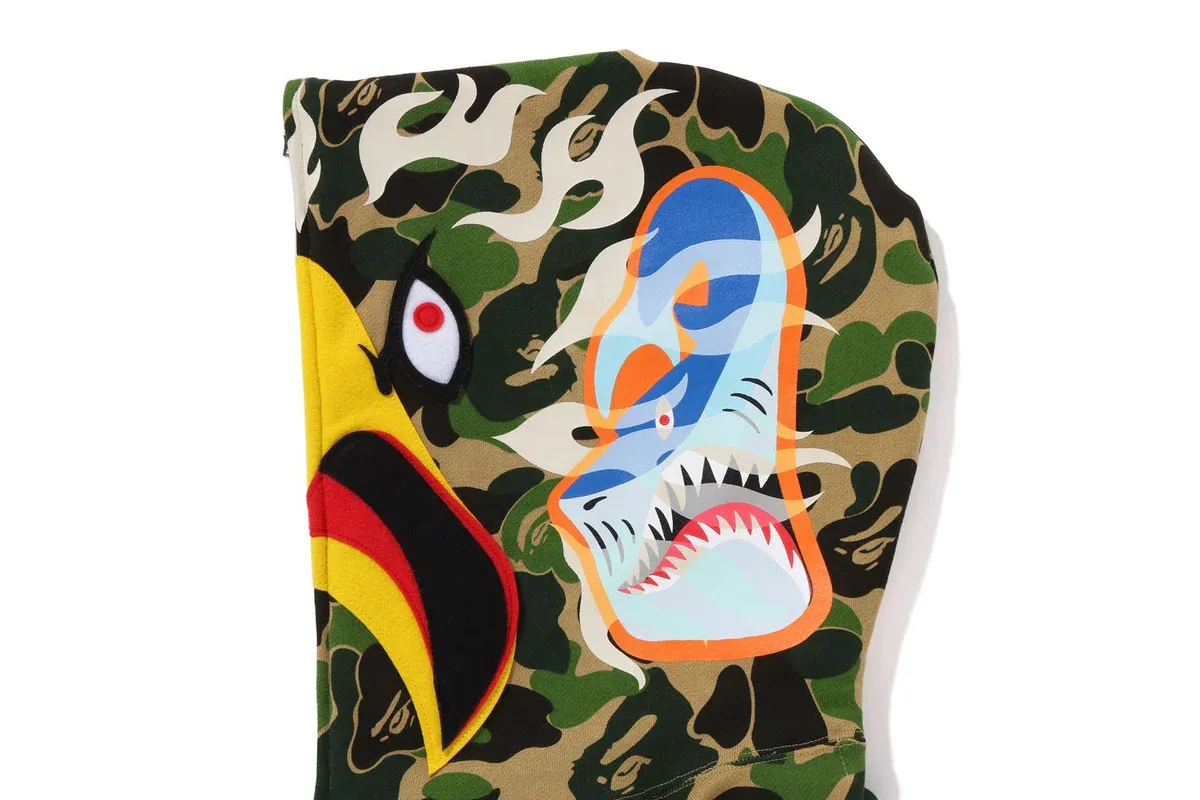 BAPE Bape x READYMADE ABC Camo Eagle Relaxed Fit Full Zip Hoodie Green