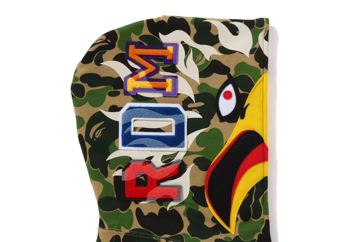 BAPE Bape x READYMADE ABC Camo Eagle Relaxed Fit Full Zip Hoodie Green