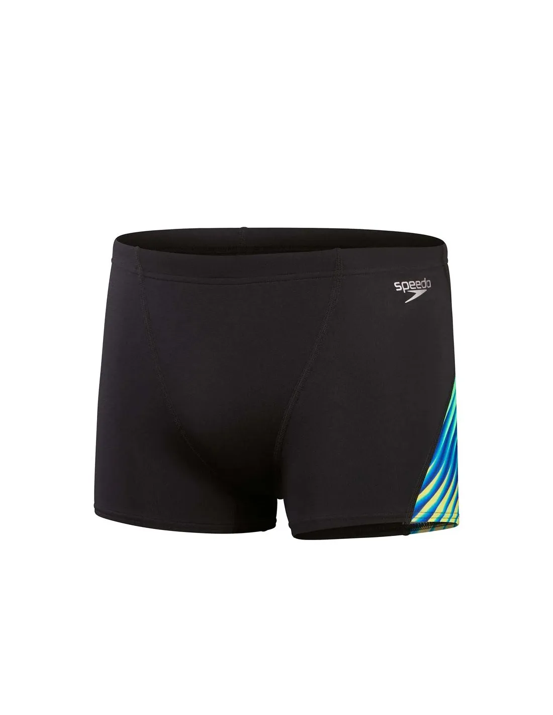 BAñADOR DE NATACIóN SPEEDO ALLOVER DIGI VCUT AQUASHORT HOMBRE NEGRO/COBALTO