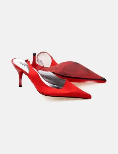 Berotti club Mule rojo tacón