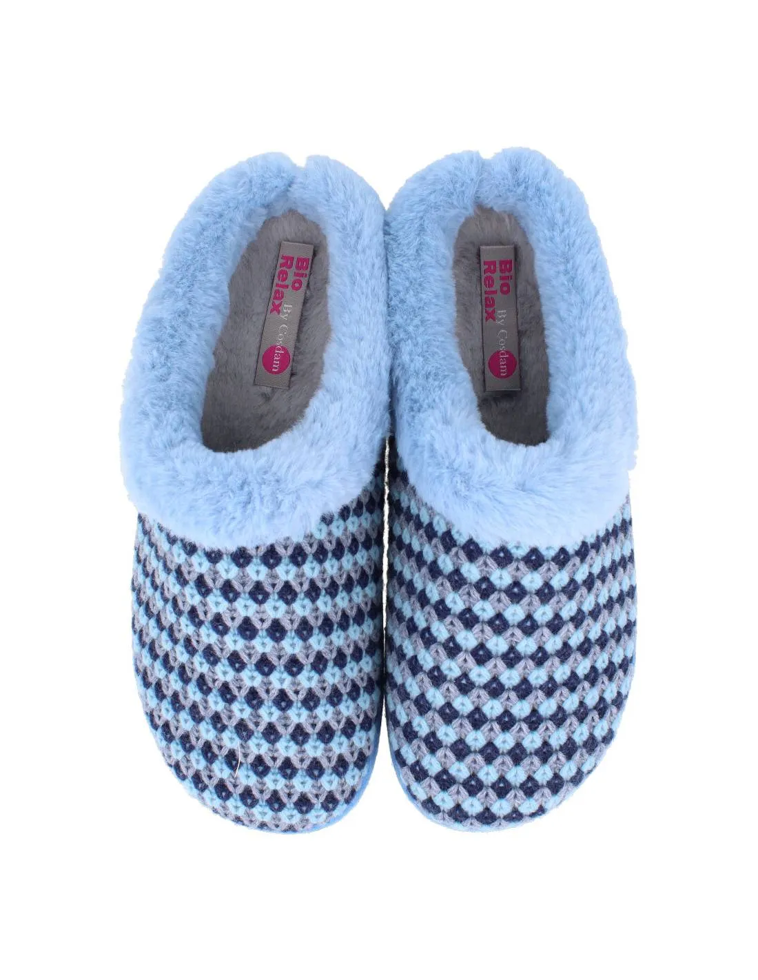 BIORELAX  ZAPATILLA CASA MUJER CROCHET MARINO