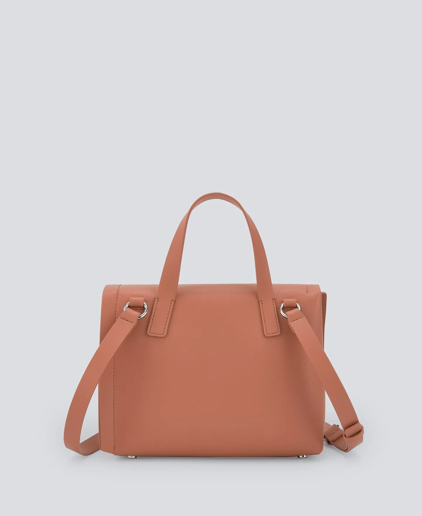 Bolso en piel responsable marrón mujer