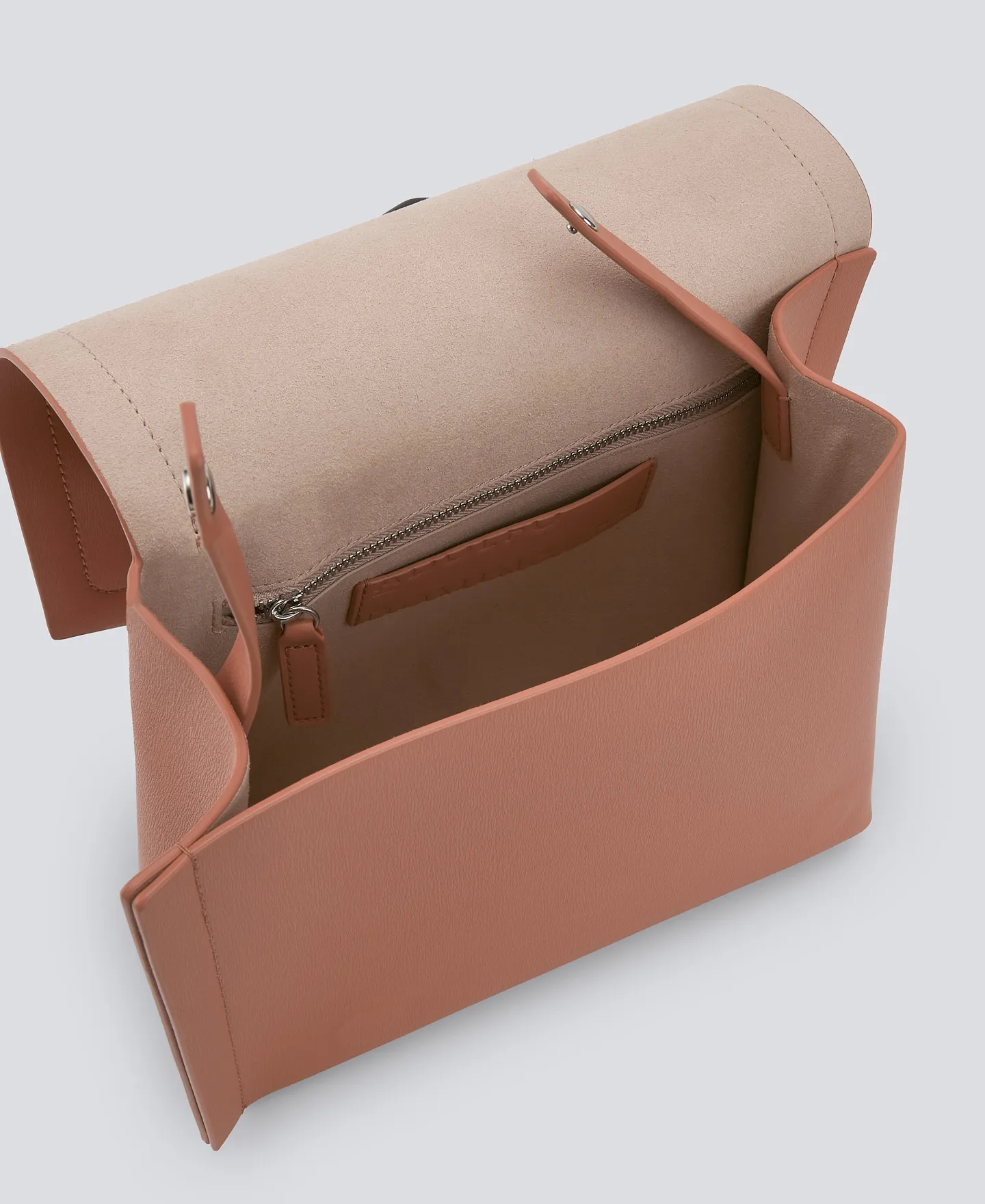Bolso en piel responsable marrón mujer
