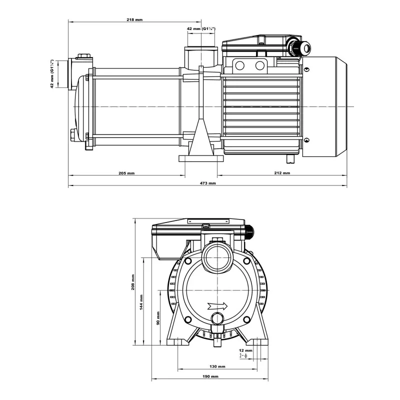 Bomba de Presión Centrifuga 10.200l/h