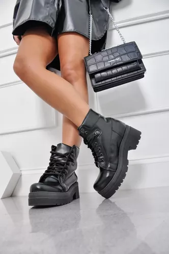 BORCEGO DE MUJER PLATAFORMA CóMODO BOTAS BOTINETAS ART470