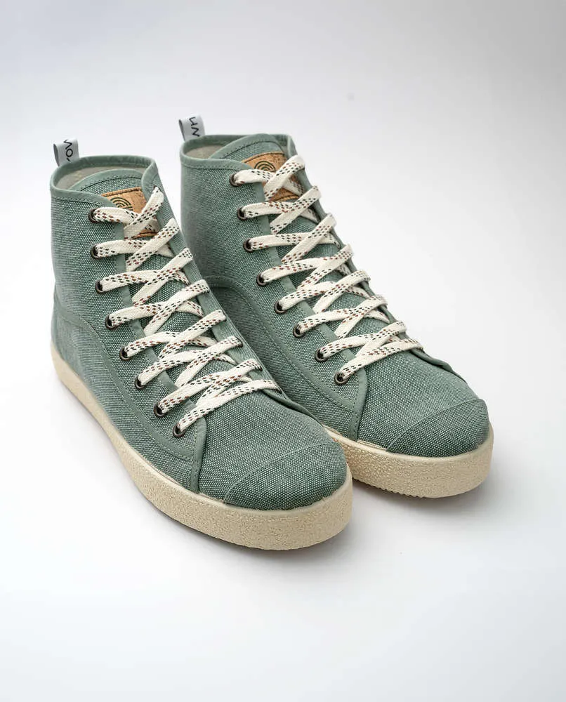Botas caballero algodón reciclado MARACUYA LARGE VERDE