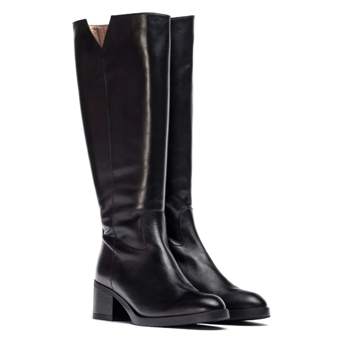 BOTAS MUJER TACÓN ANCHO G6222 NEGRO